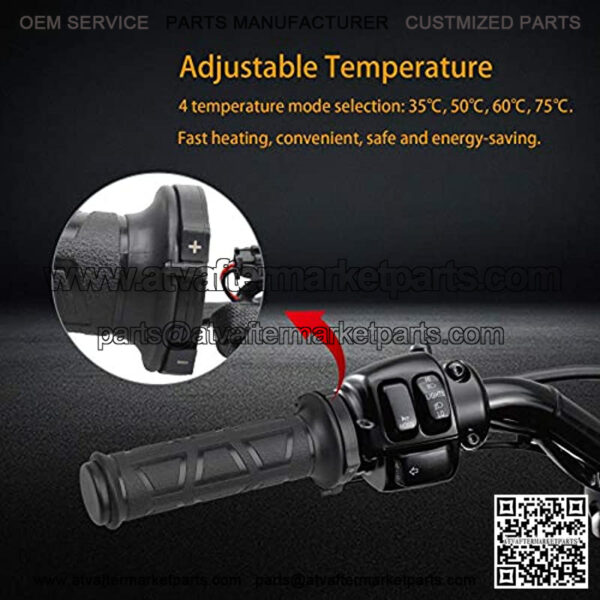 7/8" Heated Grips Universal Motorcycle Handlebar Throttle Grip Compatible with Harley Honda Kawasaki Yamaha Dirt Bike ATV - Image 2