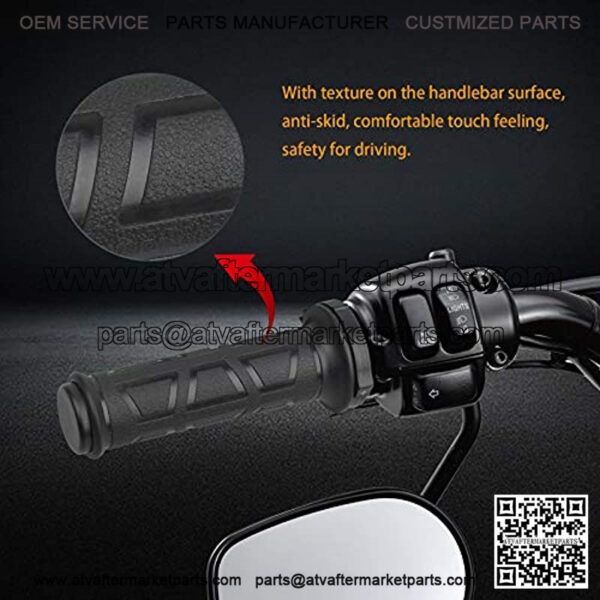 7/8" Heated Grips Universal Motorcycle Handlebar Throttle Grip Compatible with Harley Honda Kawasaki Yamaha Dirt Bike ATV - Image 3